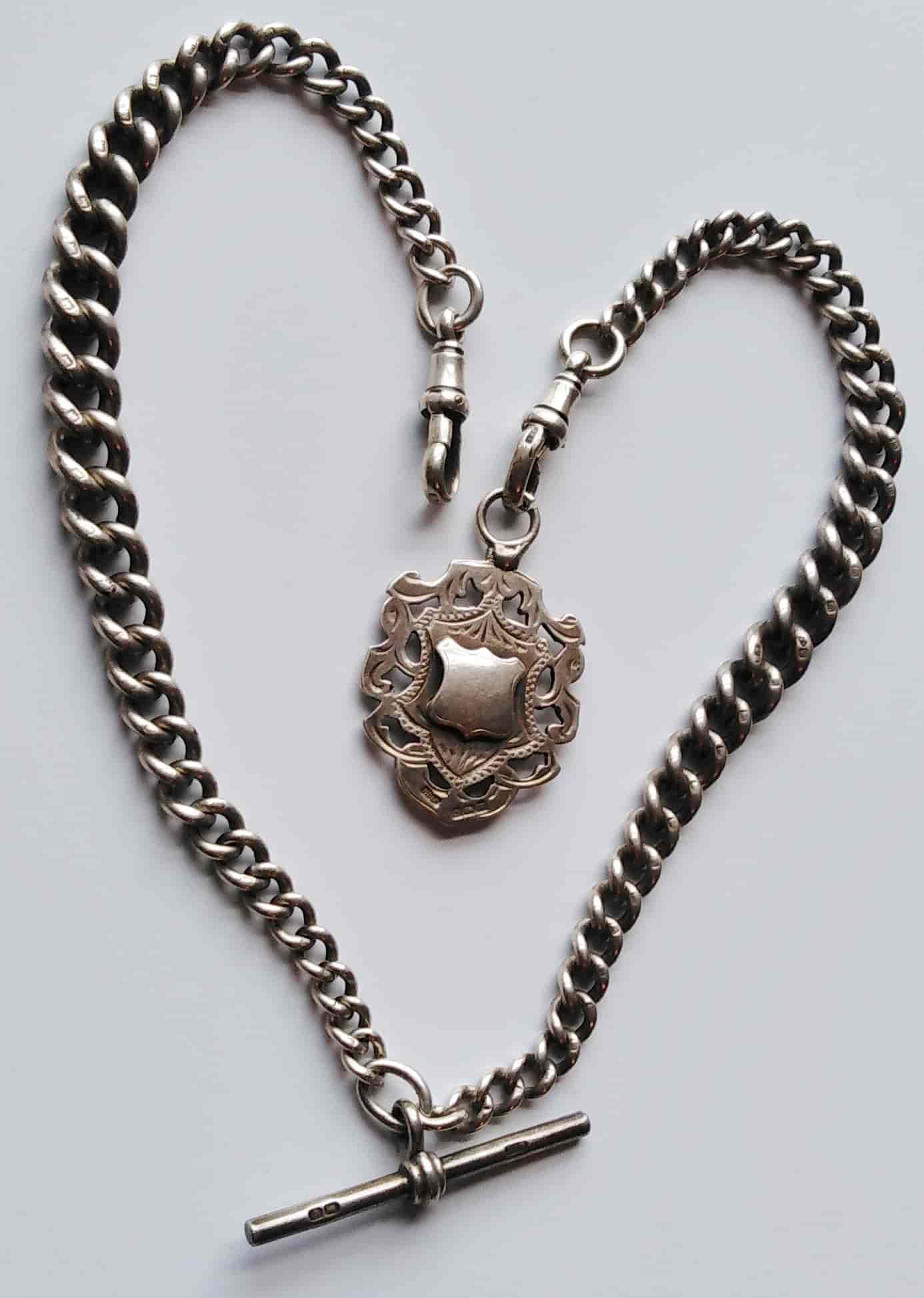 Antique Sterling Pocket Double Albert